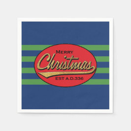 Servilleta De Papel Navidades personalizados Napkins "Navidades retro"