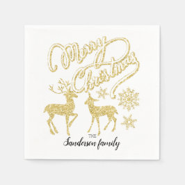 Servilleta De Papel Navidades personalizados purpurinas Navidades de o