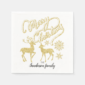 Servilleta De Papel Navidades personalizados purpurinas Navidades de o