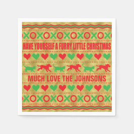 Servilleta De Papel Navidades personalizados servilletas "FurryChristm