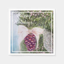 Navidades Pine Cone y Bow Fiesta