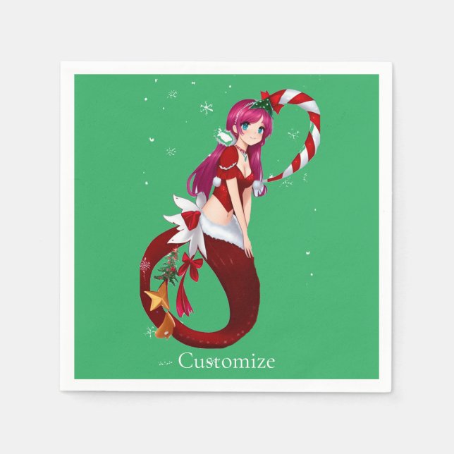 Servilleta De Papel Navidades Pixie Mermaid Thunder_Cove (Anverso)