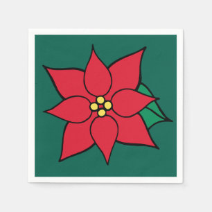 Servilleta De Papel Navidades Poinsettia Holiday Party Napkins