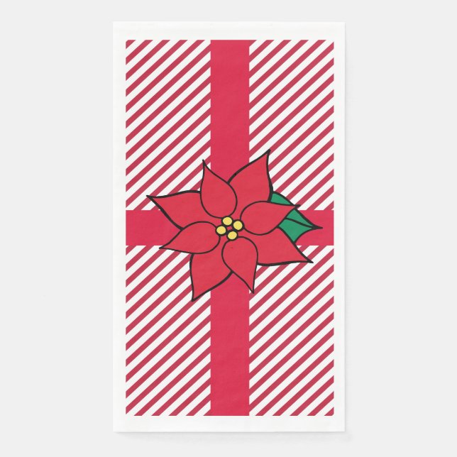 Servilleta De Papel Navidades Poinsettia Napkins (Anverso)