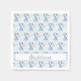 Servilleta De Papel Navidades Princess Owl Winter Snowflakes