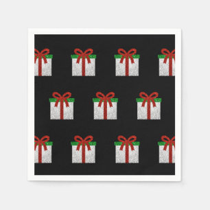 Servilleta De Papel Navidades purpurinas Ropa de patrón de regalo