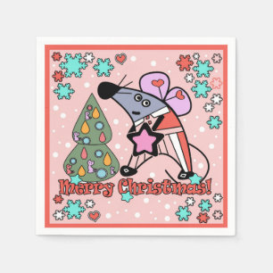 Servilleta De Papel Navidades, rata