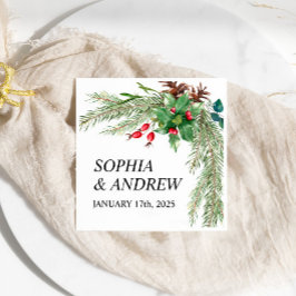 Servilleta De Papel Navidades Red Berries Boda Napkins