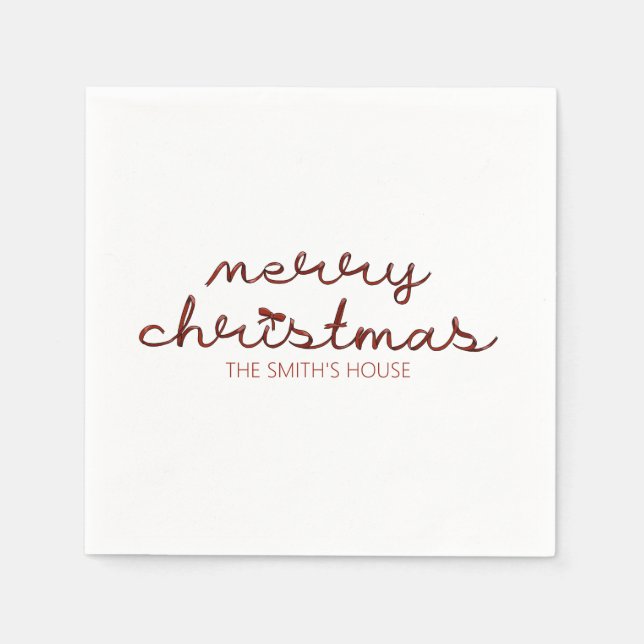 Servilleta De Papel Navidades Red Bow (Anverso)