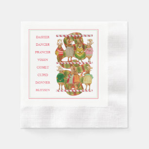 Servilleta De Papel NAVIDADES REINDEER Cocktail Paper Napkins