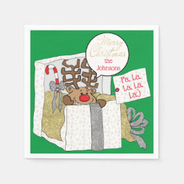 Servilleta De Papel Navidades Reindeer Giftbox