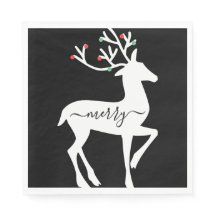 Navidades: Reindeer Merry Black Paper