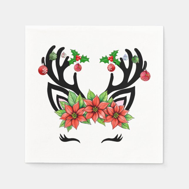 Servilleta De Papel Navidades renos (Anverso)