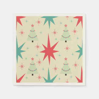 Servilleta De Papel navidades Retro de los años 1950