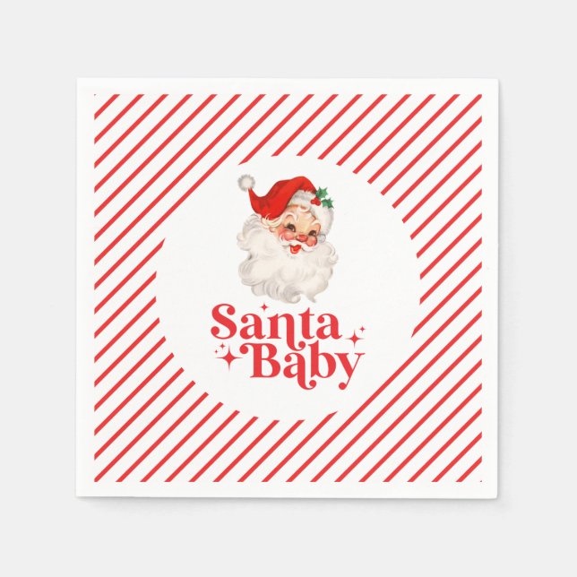 Servilleta De Papel Navidades Retro Santa Baby (Anverso)