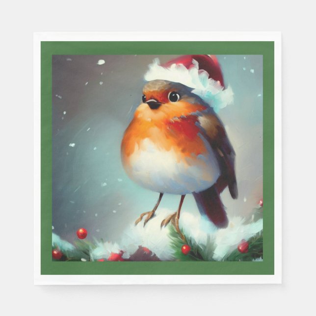 Servilleta De Papel Navidades Robin 1 (Anverso)