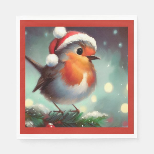 Servilleta De Papel Navidades Robin 2 (Anverso)