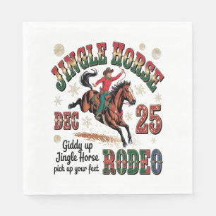 Servilleta De Papel Navidades Rodeo Jingle Horse