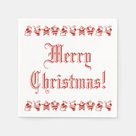 Servilleta De Papel Navidades rojos cortean gracioso patrón de Papá No
