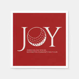 Servilleta De Papel Navidades rojos de la alegría y la paz del golf