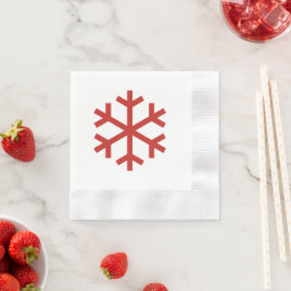 Servilleta De Papel Navidades rojos Snowflake