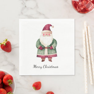 Servilleta De Papel Navidades rojos verdes Santa Claus