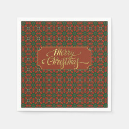 Servilleta De Papel Navidades rojos y de oro de lujo