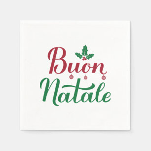 Servilleta De Papel Navidades rojos y verdes de Buon Natale