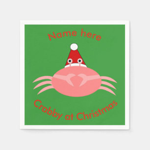 Servilleta De Papel Navidades Ropa de papel Personalizado de cangrejo