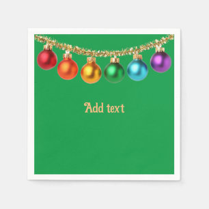 Servilleta De Papel Navidades Ropa de plantilla Ornamental Verde