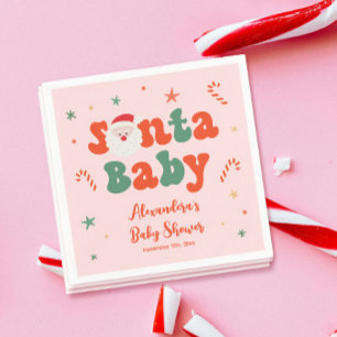 Servilleta De Papel Navidades rosados Baby Girl Shower