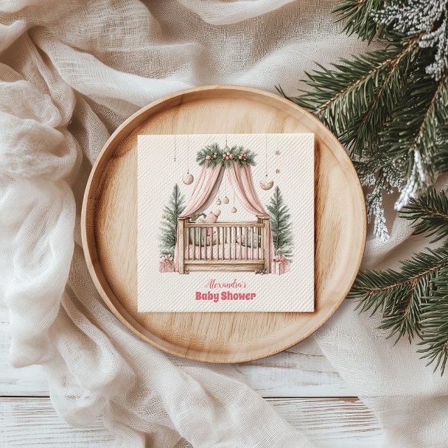 Servilleta De Papel Navidades rosados Crib Baby Shower (Subido por el creador)