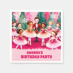 Servilleta De Papel Navidades rosados Nutcracker Ballerina Kids Cumple