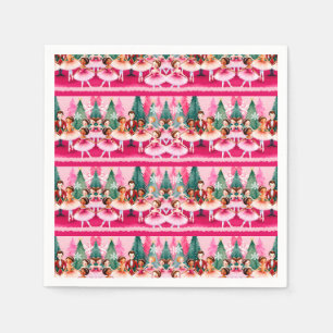 Servilleta De Papel Navidades rosados Nutcracker Ballerina Kids Cumple