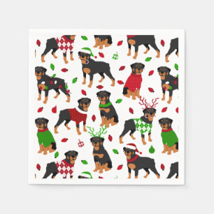 Servilleta De Papel Navidades Rottweiler Napkins