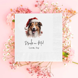 Servilleta De Papel Navidades Rough Collie Dog Bebe Sobre Mí