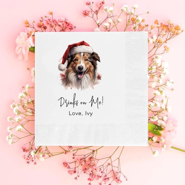 Servilleta De Papel Navidades Rough Collie Dog Bebe Sobre Mí (Subido por el creador)