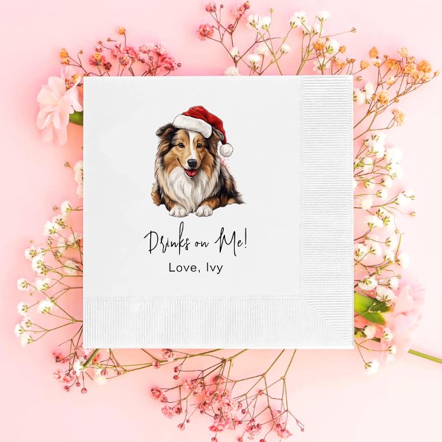 Servilleta De Papel Navidades Rough Collie Dog Bebe Sobre Mí (Subido por el creador)