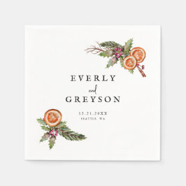 Servilleta De Papel Navidades Rústicos Boda de especias botánicas