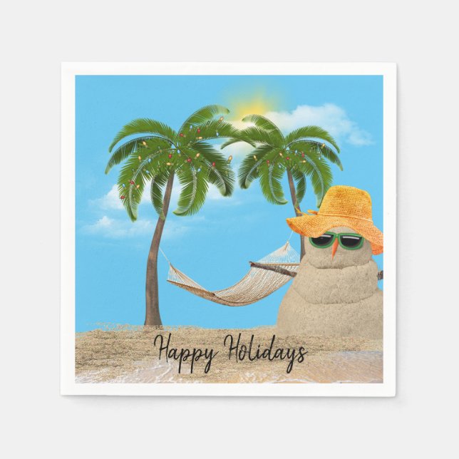 Servilleta De Papel Navidades Sandman Con Toallas De Hamaca (Anverso)