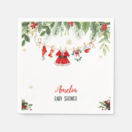 Servilleta De Papel Navidades Santa Baby Clothes Baby Shower