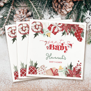 Servilleta De Papel Navidades Santa Baby Shower