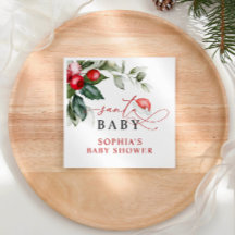 Navidades Santa Baby Shower Napkins
