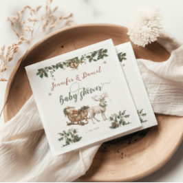 Servilleta De Papel Navidades Santa Baby Winter Red Green Baby Shower