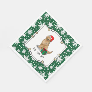 Servilleta De Papel Navidades Santa Claus Golden Retriever Dog Cute