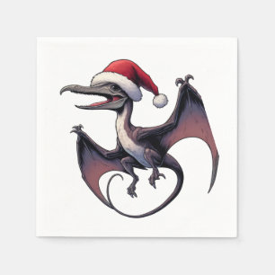 Servilleta De Papel Navidades Santa hat pterodáctilo