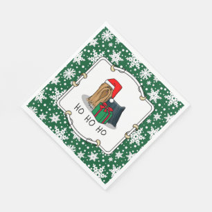 Servilleta De Papel Navidades Santa Hat Yorkshire Terrier Yorkie Cute