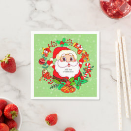 Servilleta De Papel Navidades Santa Stocking Cane Present Holly