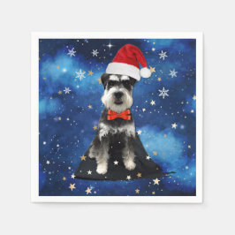Servilleta De Papel Navidades Schnauzer