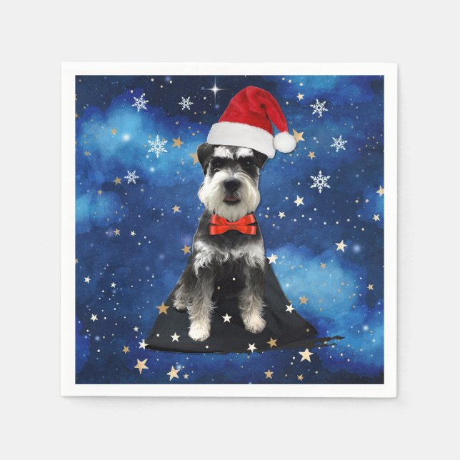 Servilleta De Papel Navidades Schnauzer (Anverso)